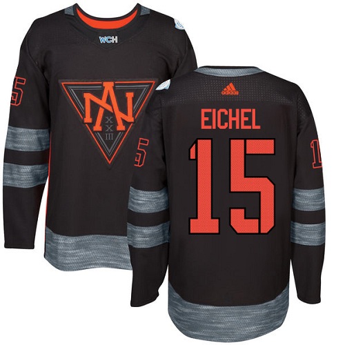 Herren Team North America #15 Jack Eichel Authentic Schwarz Auswärts 2016 World Cup